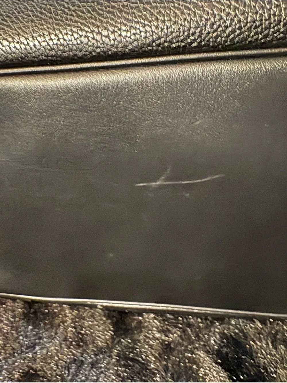 Black Coach Pebbled Leather Satchel with Gold-Tone Hardware